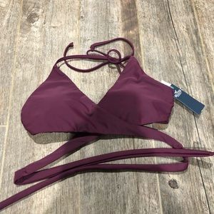 Hollister wrap swim top NWT